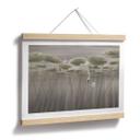 Poster lotusbloemen met zwaan in water in grijs - Ms Tiff