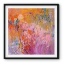 Póster abstracto de un colorido jardín de rosas - Fagan - Cuadrado