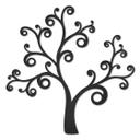 MDF - Decoración en madera XXL-árbol curvado (20 piezas)