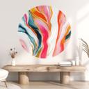 Vinilo decorativo Abstracto jaspeado de colores - Gokhale - Redondo