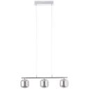 Pendelleuchte Martin, grau, 131 x 56,5 cm, Glas Pendellampe