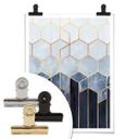 Frederiksson Plakat - Blue & White Hexagons