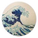 Cuadro de madera Hokusai - La Gran Ola - Redondo
