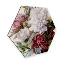 Hexagon Dibond Redouté - Boeket Bloemen