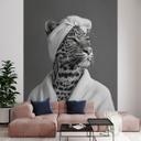 Fotomural Royale spa tiempo muerto con leopardo | blanco y negro - Rahner