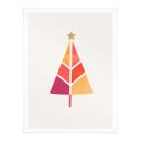 Póster Kubistika - Colorido árbol de Navidad