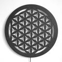 LED Wanddecoratie van MDF - Flower of Life