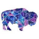 Muursticker Polygoon Bizon