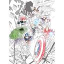 Non-woven tapet - Avengers Attack - 200 x 280 cm