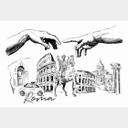 Fotomural Roma - Blanco y negro - Love your City