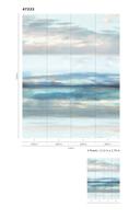 Fototapet med overskyet himmel Blå, Grå, Illustration 2,70 x 2,12 m