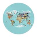 Plakat Braun - World Map
