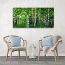 3 stykke lærredstryk, Birch Forest Green
