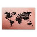 Tableau en alu-Dibond - Effet cuivre - The World is a book