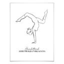 Poster Yoga - Parada de manos - Line Art