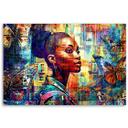 Canvasbillede, Afrikansk kvinde glamour