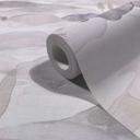 Papel pintado no tejido paisaje gráfico naturaleza mate en gris blanco