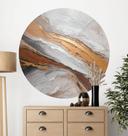 Vinilo decorativo cielo y tierra en colores fluidos - Taller Alpenglow - Redondo