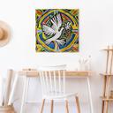 Lærredsprint - Farverig fredsdue - inspireret af Matisse - Zamart