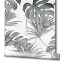 SCHÖNER-WOHNEN non-woven tapet, blomstertapet hvid, grå