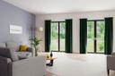 Homing Fertigschal mit verdeckten Schlaufen Galdin grün -  2,45 x 1,4 m