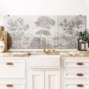 Spatscherm met tuinlandschap in beige - Ms Tiff - Panorama