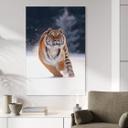 Billede af sibirisk tiger i sneen - van Duijn – print på aluminium (Alu-Dibond)