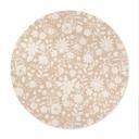 Póster de flores vintage con aspecto de lino - Bloomery Decor - Redondo