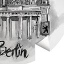 Fototapet - Rundt Love your City - Berlin Sort og hvid - vliesetapet/selvklæbende non-woven tapet