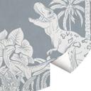 Fototapet I dinosaurernes land - Blå - Kikki Belle - Rund - vliesetapet/selvklæbende non-woven tapet