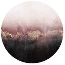 Sticker mural rond Fredriksson - Ciel rose
