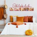 Wallsticker - Ich liebe dich 2 med plads til fotos