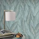 Bladtapet, mønstret tapet, Erismann Martinique grøn non-woven tapet