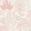 Papel pintado floral beige blanco estilo retro - Papel pintado no tejido floral con hojas