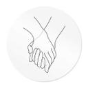 Póster 1X Studio - Line Art Mano a Mano - Redondo