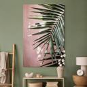 Cuadro lienzo hoja de palmera delante de pared rosa - Böhmer