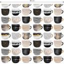 Fredriksson tapet med mønster - kaffekopper: Pretty Black & Gold