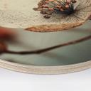 Cuadro de madera Boho flor seca macro - Treechild - Redondo