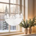 Akrylbillede, vinduesbillede til at hænge Julelandskab - rund