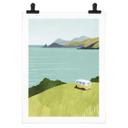 Póster Van La vida en la costa - Póster de viajes - Ríos