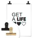 Póster Get a life - Efecto Glitch
