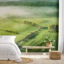 Papel pintado de Paisaje - Campos idílicos en la niebla | papel pintado salón - sótano