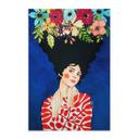 Póster de tela mujer con flores en el pelo - Hülya