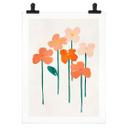 Póster Flores pequeñas en color melocotón - Kubistika