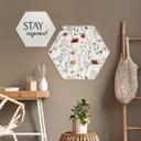 Hexagon Dibond Farverige vilde blomster - UN Designs