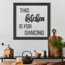 Letras de MDF con marco para la cocina - Esta cocina es para bailar