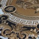 Versace ikke-vævet tapet Art De La Table Baroque Circles Medusa Meander Black Gold