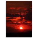 Canvasbillede, Rød solnedgang
