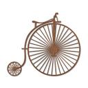 Decoración en madera chapa de caoba - Bicicleta antigua - penny-farthing