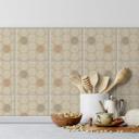 Azulejos Adhesivos Boho - círculos capuchino rojo-marrón antracita - lote de 12